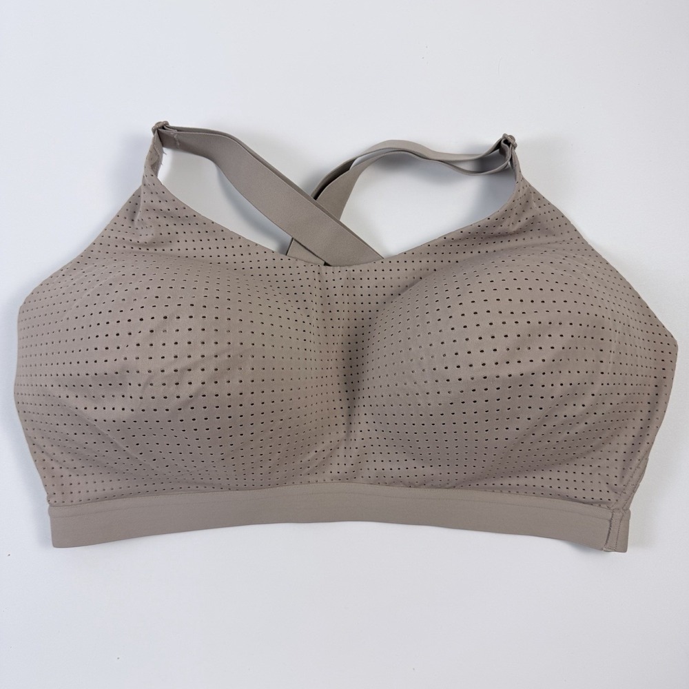 Victoria's Secret VSX Lightweight Mesh Wireless Sports Bra Taupe 36DD NWT